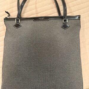 Kate Spade Black and Gray Structured Tote Bag